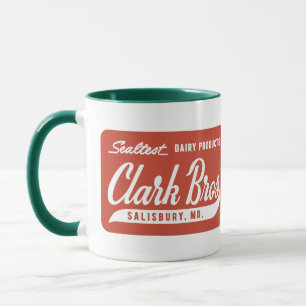 Clark Brothers Coffee Mok, Green and Red Mok
