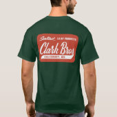Clark Brothers Dark T-Shirt met witte letters (Achterkant)