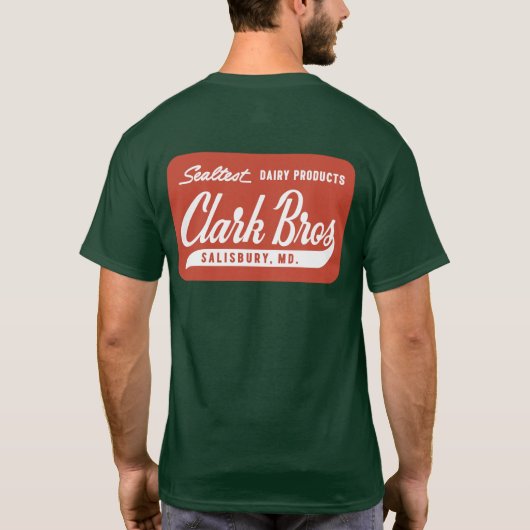 Clark Brothers Dark T-Shirt met witte letters (Achterkant)