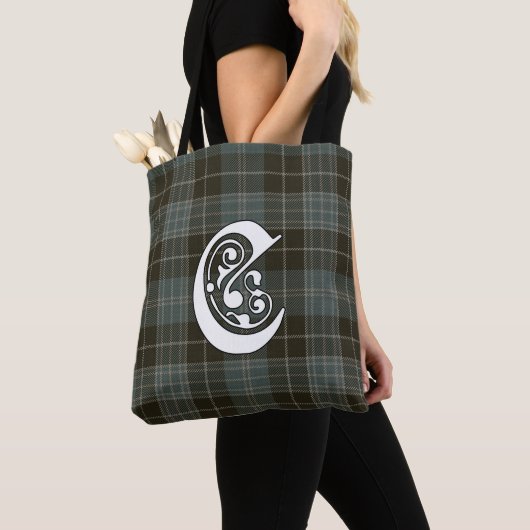 Clark Clan Tartan Monogram Tote Bag (Dichtbij)