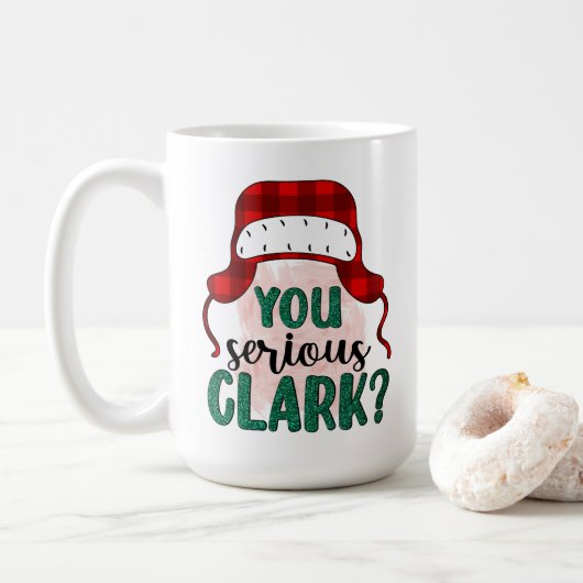 Clark Coffee Mok | Grappige kerst koffie Mok | (Met donut)