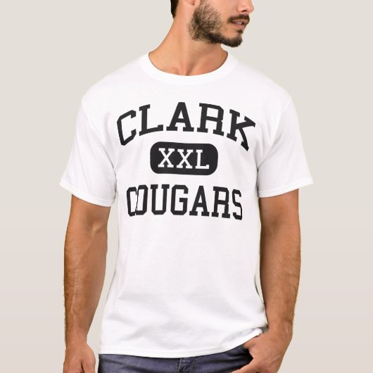 Clark - Cougars - High School - San Antonio Texas T-shirt (Voorkant)