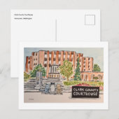 Clark County Courthouse Feestdagenkaart (Voorkant / Achterkant)