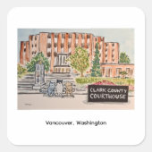 Clark County Courthouse Square Sticker (Voorkant)