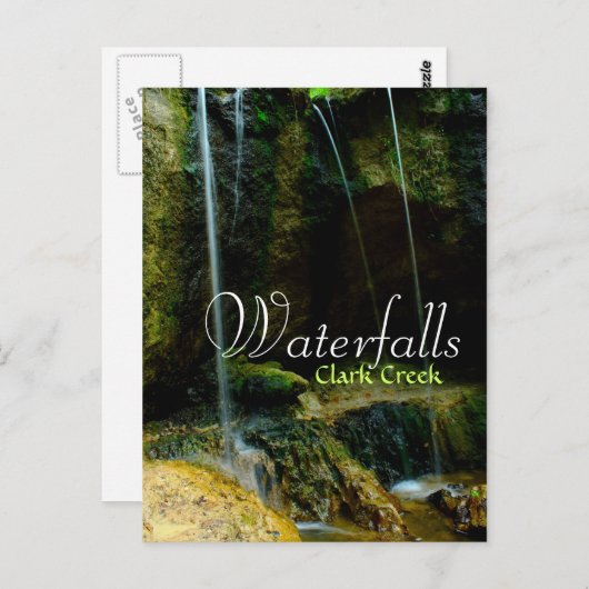 Clark Creek Waterfall - Tunica Hills Briefkaart (Voorkant / Achterkant)