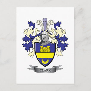 Clark Family Crest Coat of Arms Briefkaart