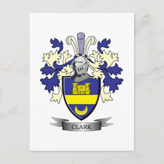 Clark Family Crest Coat of Arms Briefkaart