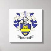 Clark Family Crest Coat of Arms Canvas Afdruk (Voorkant)