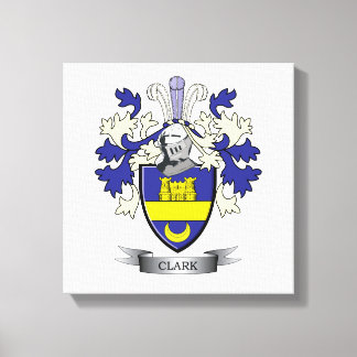 Clark Family Crest Coat of Arms Canvas Afdruk