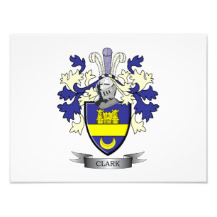 Clark Family Crest Coat of Arms Foto Afdruk