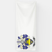 Clark Family Crest Coat of Arms Spandoek (Verticaal)