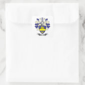 Clark Family Crest Coat of Arms Vierkante Sticker (Tas)