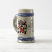 Clark Family Crest Stein Bierpul (Voorkant links)