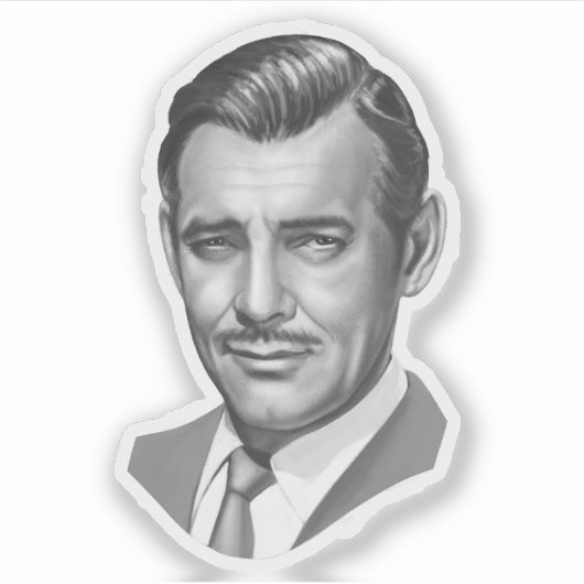 Clark Gable Sticker (Voorkant)