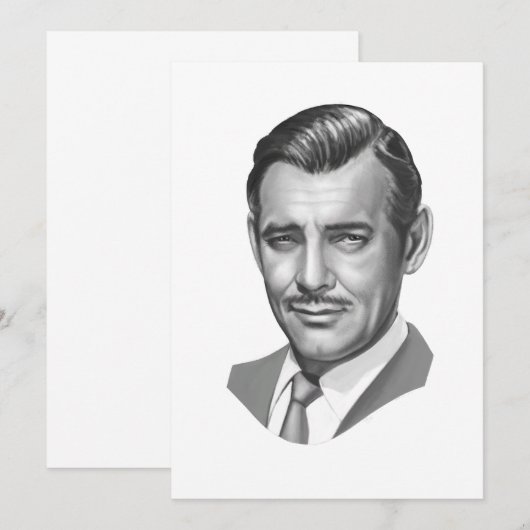 Clark Gable-Wenskaart Kaart (Voorkant / Achterkant)
