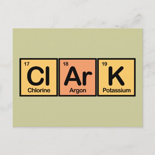 Clark gemaakt van Elements Briefkaart (Voorkant)