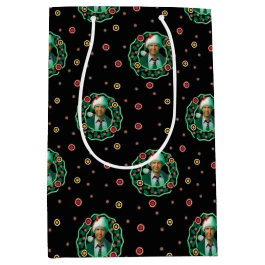 Clark Griswold Kerstmis - Pattern Medium Cadeauzakje (Voorkant)