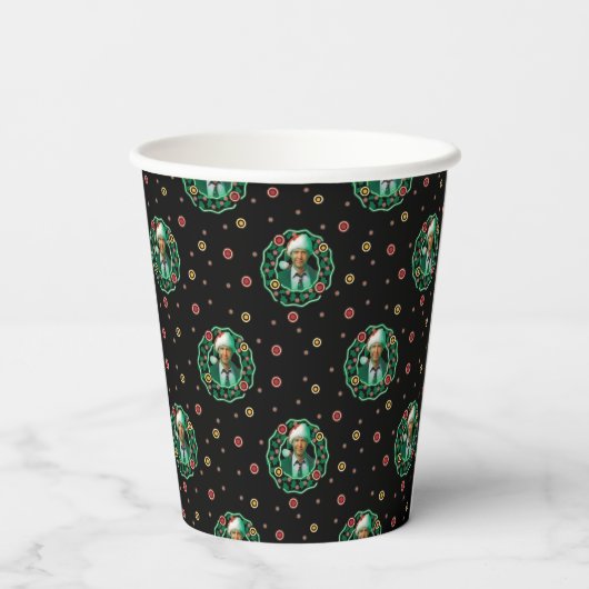 Clark Griswold Kerstmis - Pattern Papieren Bekers (Achterkant)