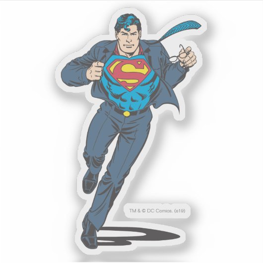 Clark Kent in Superman Suit Sticker (Voorkant)