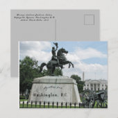 Clark Mills Andrew Jackson Lafayette Sq Washington Briefkaart (Voorkant / Achterkant)