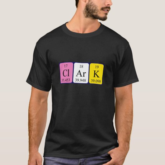 Clark periodiek table name shirt (Voorkant)