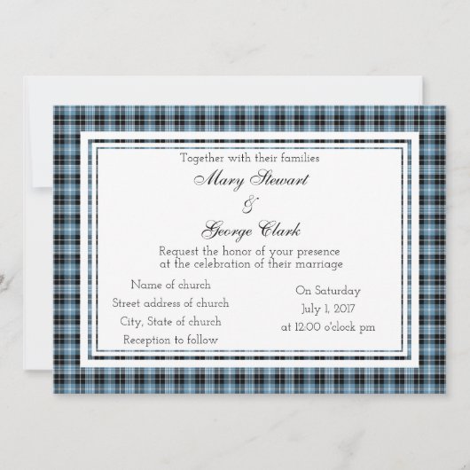 Clark Scottish Wedding Invitation Kaart (Voorkant)