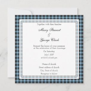 Clark Scottish Wedding Square Invitation Kaart