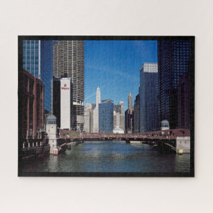 Clark Street Bridge, Chicago River, Marina Towers Legpuzzel