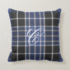 Clark Tartan Monogram Pillow Kussen