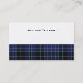 Clark Tartan Pset Custom Visitekaartje (Achterkant)
