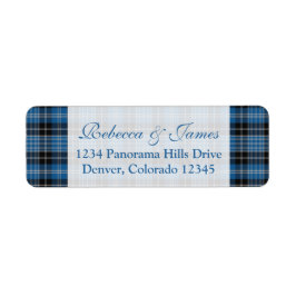 Clark Tartan retour adreslabels Etiket