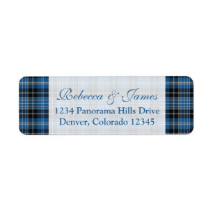 Clark Tartan retour adreslabels Etiket
