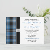 Clark Tartan Wedding Invitation Reception Kaart (Staand voorkant)