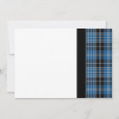 Clark Tartan Wedding Invitation Reception Kaart (Achterkant)