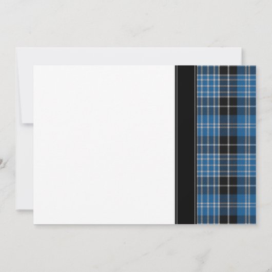 Clark Tartan Wedding Invitation Reception Kaart (Achterkant)