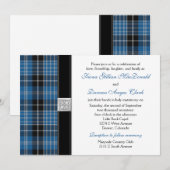 Clark Tartan Wedding Invitation Reception Kaart (Voorkant / Achterkant)