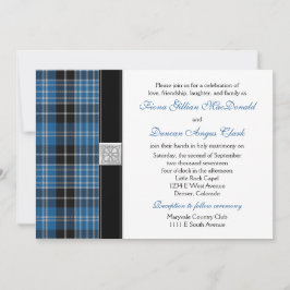 Clark Tartan Wedding Invitation Reception Kaart