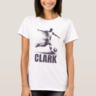 Clark Voetbal Jongens Gepersonaliseerde Voornaam C T-shirt
