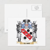 Clark wapenschild - Familiekust Briefkaart (Voorkant / Achterkant)
