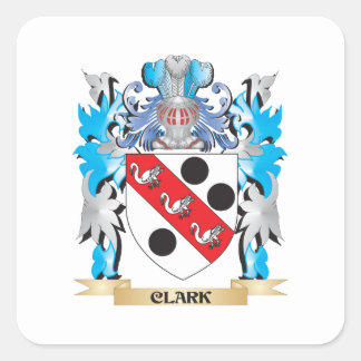 Clark Wapenschild - Family Crest Vierkante Sticker