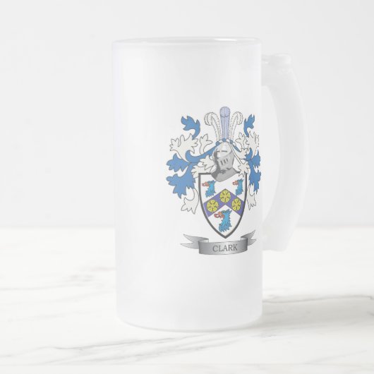 Clark wapenschild matglas bierpul (Voorkant rechts)