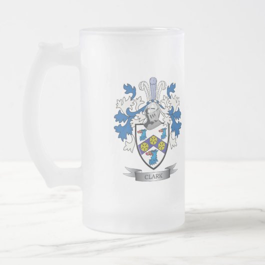 Clark wapenschild matglas bierpul (Links)