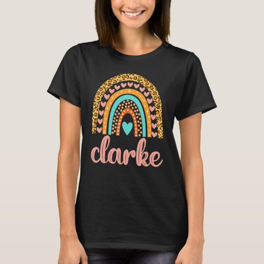 Clarke Clarke Name Birthday T-shirt (Voorkant)