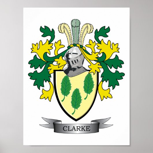 Clarke Coat of Arms Poster (Voorkant)