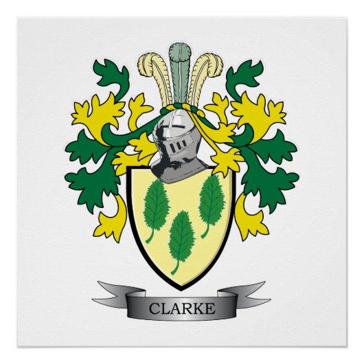 Clarke Coat of Arms Poster (Voorkant)