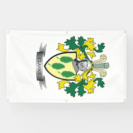 Clarke Coat of Arms Spandoek (Horizontaal)