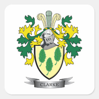 Clarke Coat of Arms Vierkante Sticker