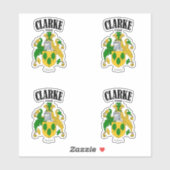 Clarke Crest Ierse vertaling en betekenis (x4) Sticker (Vel)
