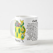 Clarke Family Coat of Arms Mok (Voorkant links)