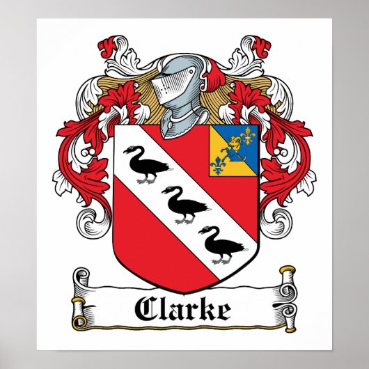 Clarke Family Crest Poster (Voorkant)